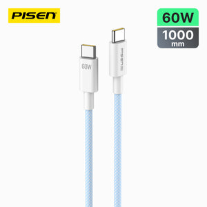 PISEN PRO C to C 60W colorful braided data cable 1m CC11-1000