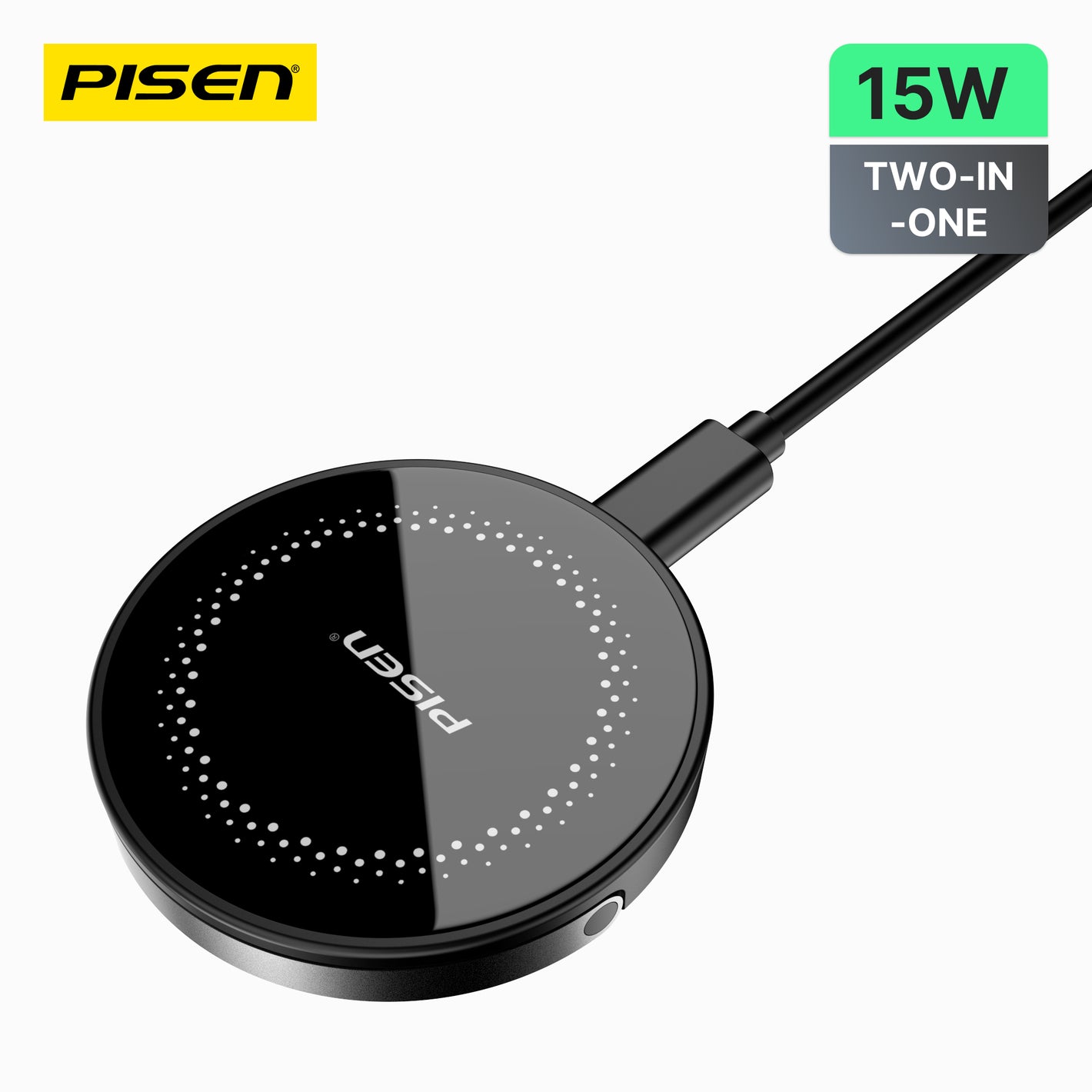 PISEN 2 in 1 Magnetic Wireless Charger TP-C43