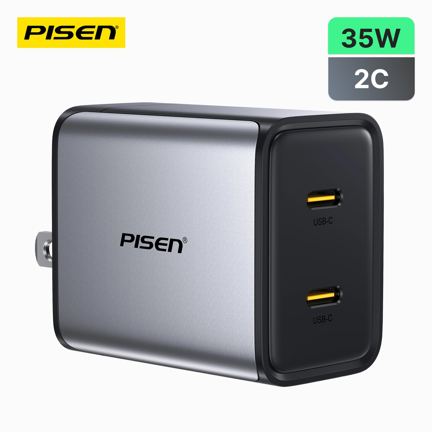 PISEN BOLT Lite 35W 2-Port GaN Fast Charger TP-C64