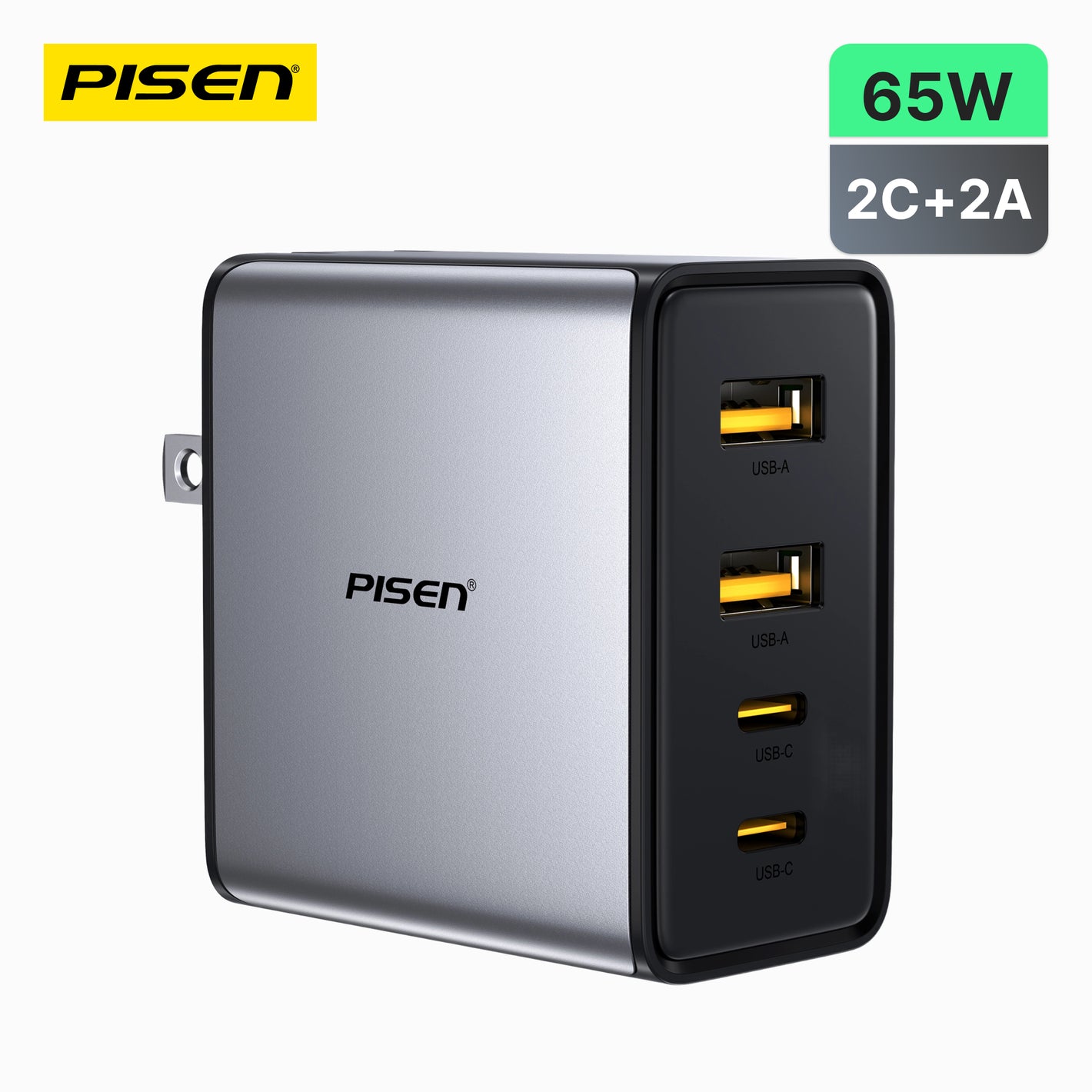 PISEN BOLT Utility 65W 4-Port GaN Fast Charger TP-C66