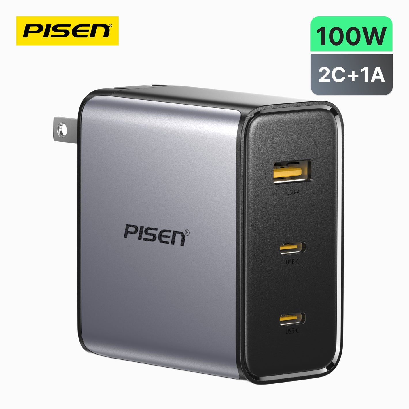 PISEN BOLT Pro 100W 3-Port GaN Fast Charger TP-C67