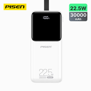 PISEN Semi Mirror 22.5W 30000mAh Power Bank TP-D040