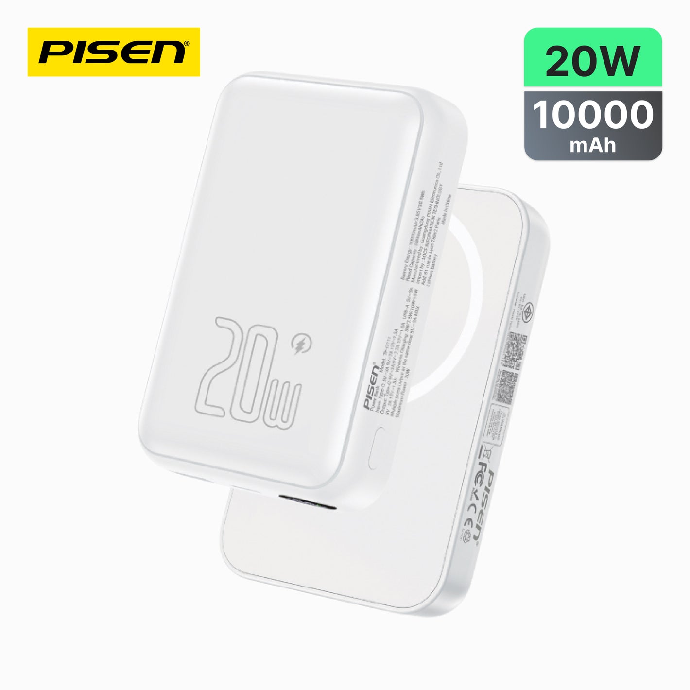 PISEN Quick PowerMag Magnetic  20W 10000mAh Power Bank TP-D111