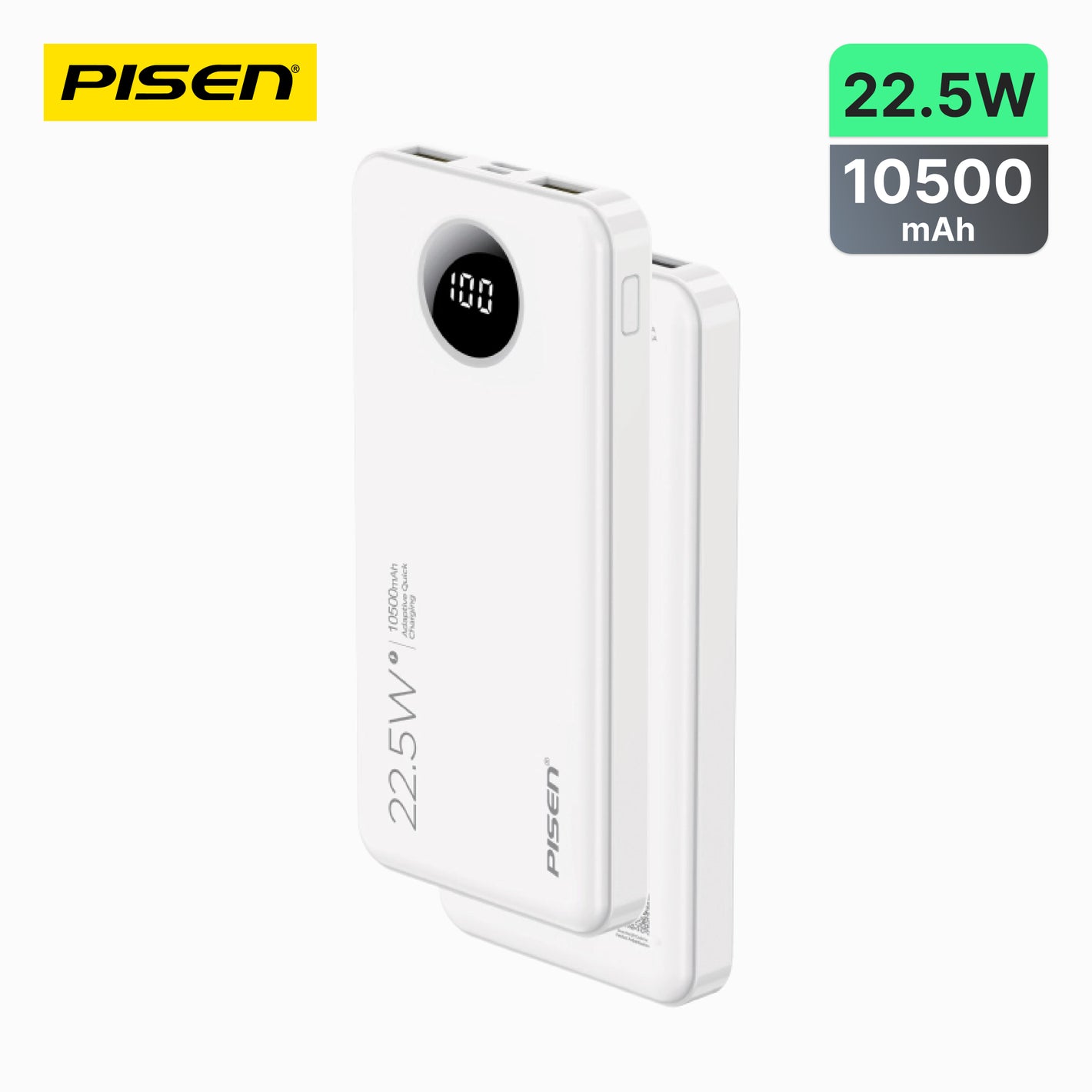 PISEN Power Cube 22.5W Digital Display  10500mAh Power Bank TS-D300