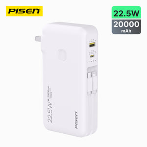 PISEN High Power Box 22.5W  With Cables  20000mAh  Power Bank TS-D313