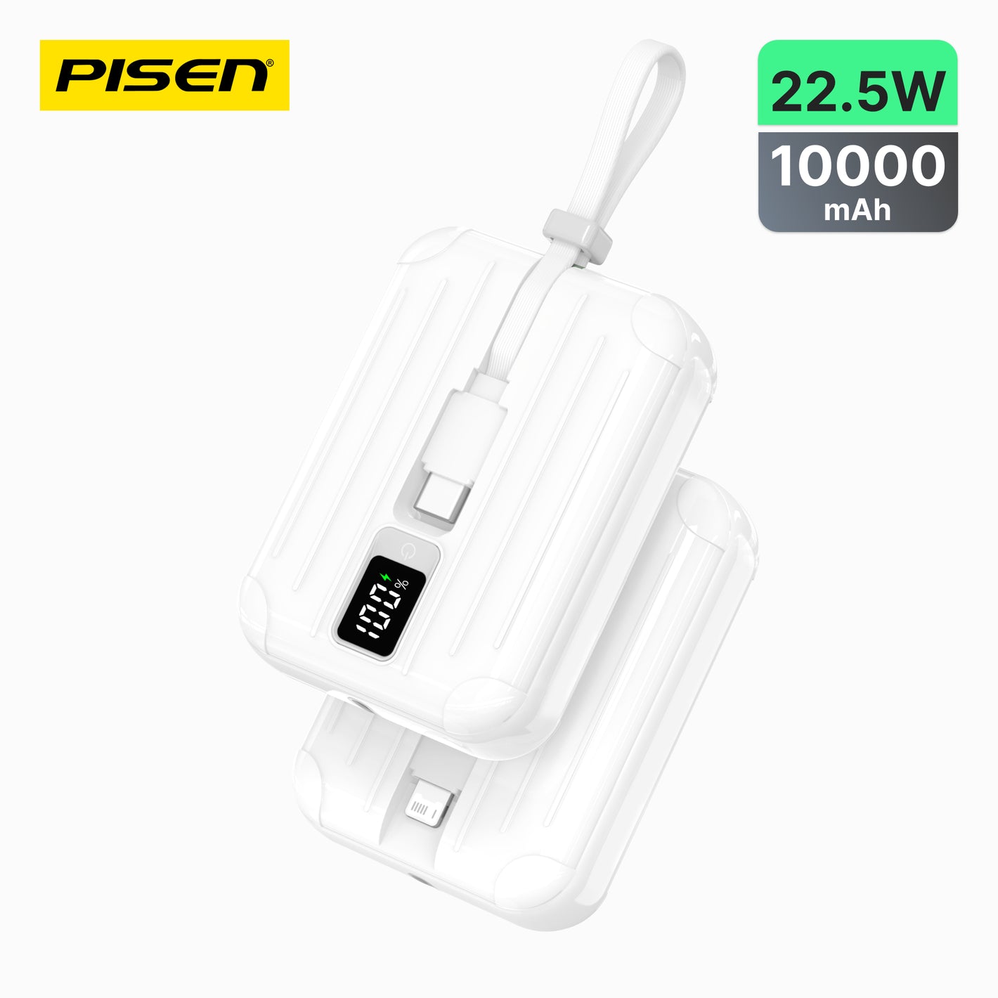 PISEN Power Tiny 22.5W 10000mAh With Dual Cable Power Bank TS-D326