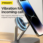 PISEN TP-C24 wireless charging stand - magnetic phone attachment diagram