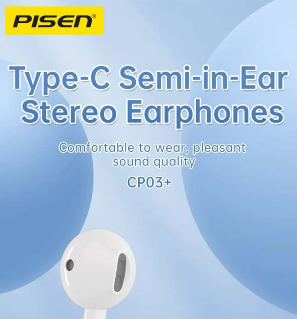 PISEN TP-CP03 USB-C wired earphones - earphone overview