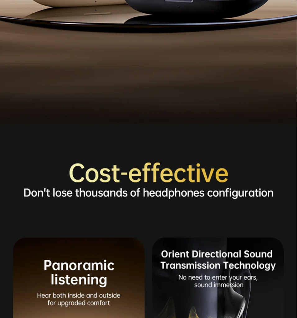 PISEN O1 open-ear headset - listening feature overview