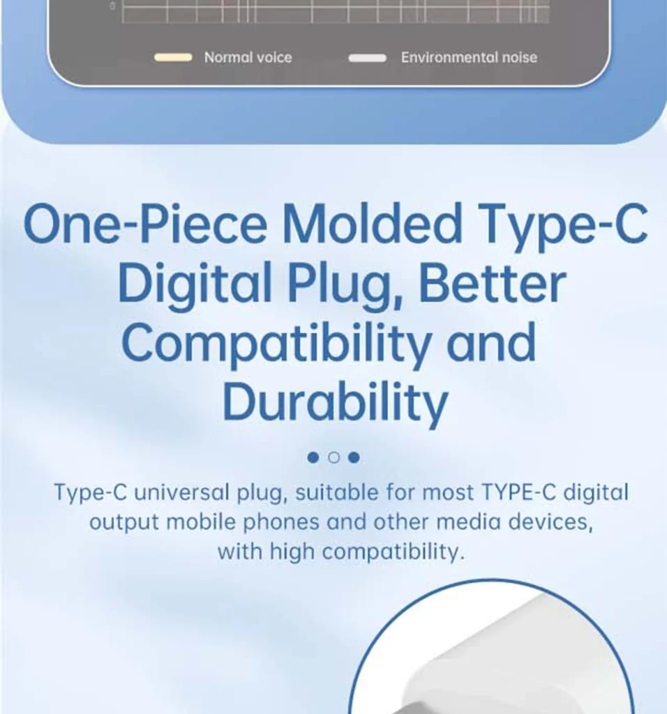 PISEN TP-CP03 USB-C wired earphones - USB-C connector section