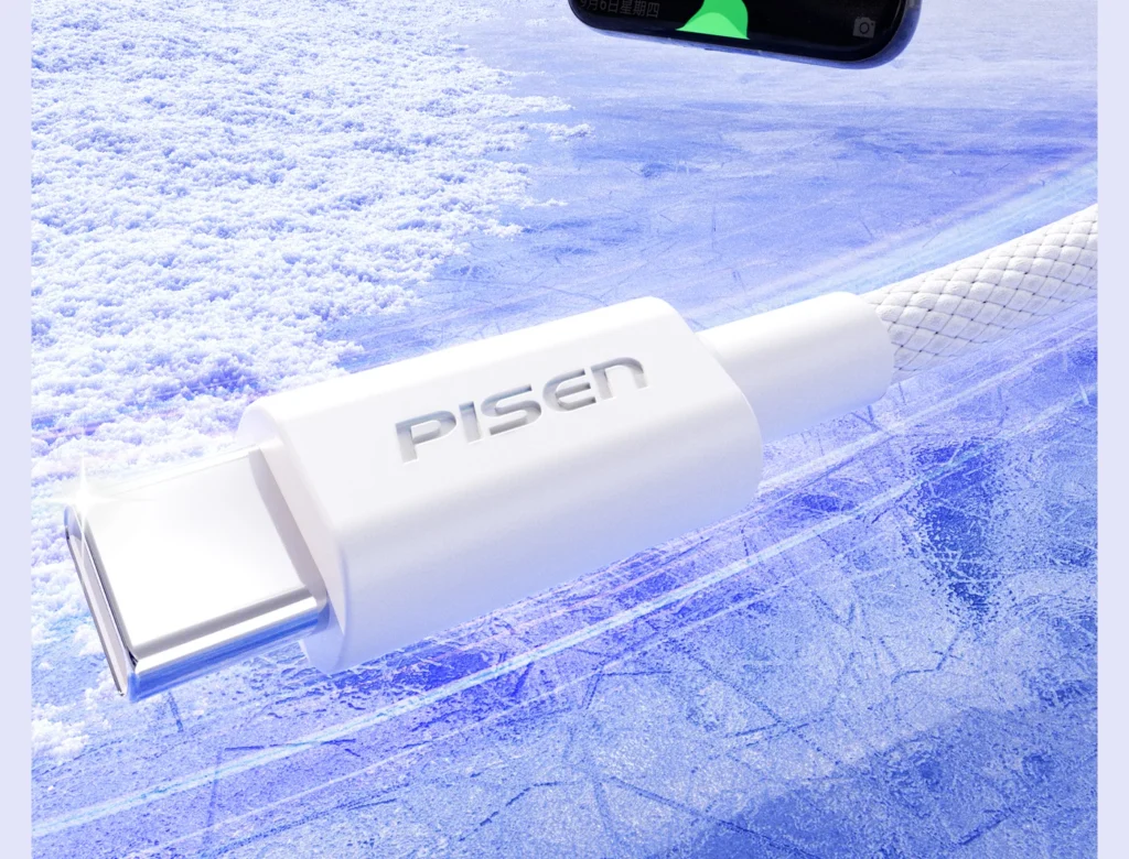 AC03 1000 Pisen A To C Colorful Braided Data Cable Overseas 06
