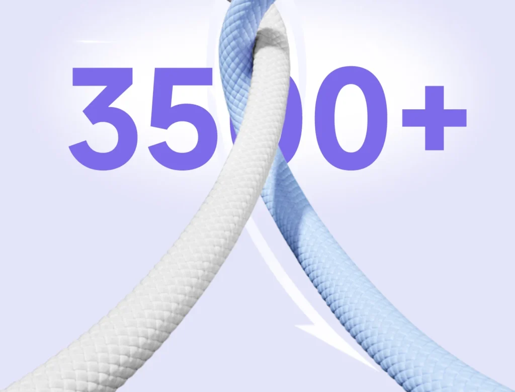 AC03 1000 Pisen A To C Colorful Braided Data Cable Overseas 11