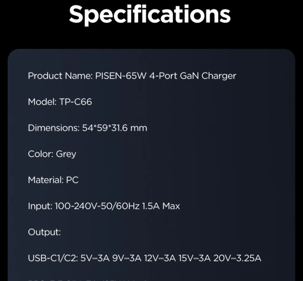 C66 US Specification Details 28