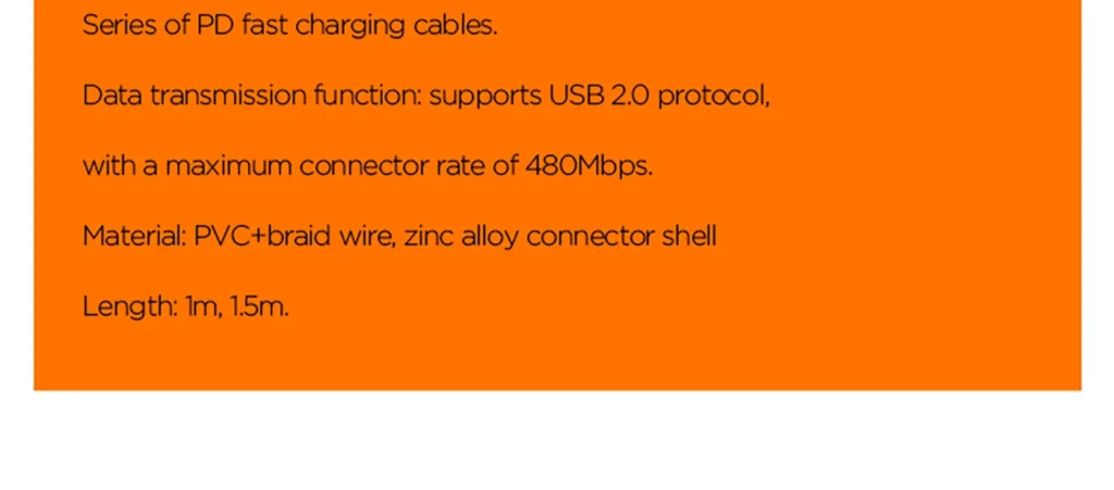CL PD09 PISEN QUICK 3A C to L Aluminum Shell Braided Data Cable English 08