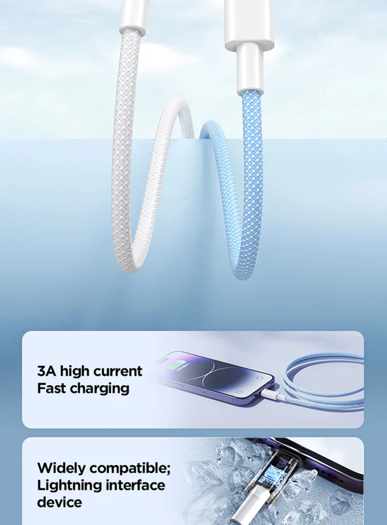 CL PD10 PISEN QUICK C To L 27W Colorful Braided Data Cable Overseas Version 02