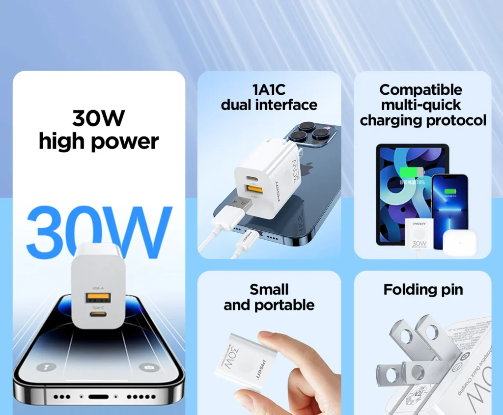 PISEN 30W Fast Charger 1C1A (US Version) TS C171 03