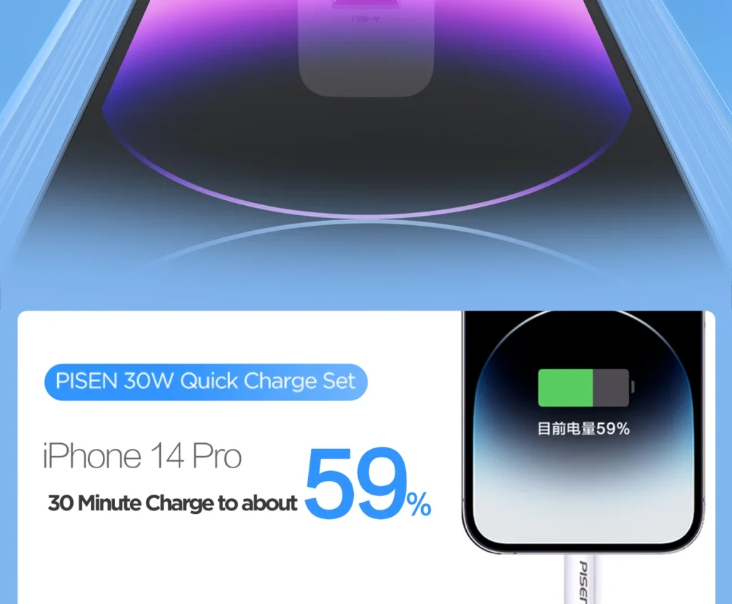 PISEN 30W Fast Charger 1C1A (US Version) TS C171 06