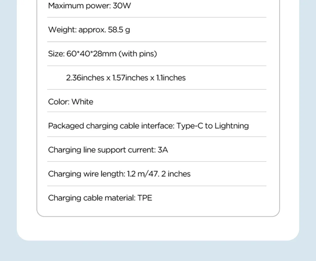PISEN 30W Fast Charger 1C1A (US Version) TS C171 16