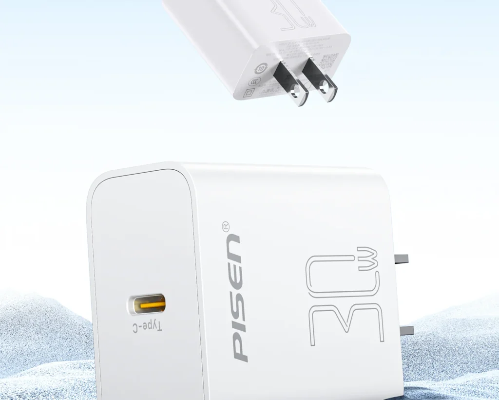 PISEN PD30W Single-Port Travel Fast Charger Set (C To C) (C T L) (US Version) 02