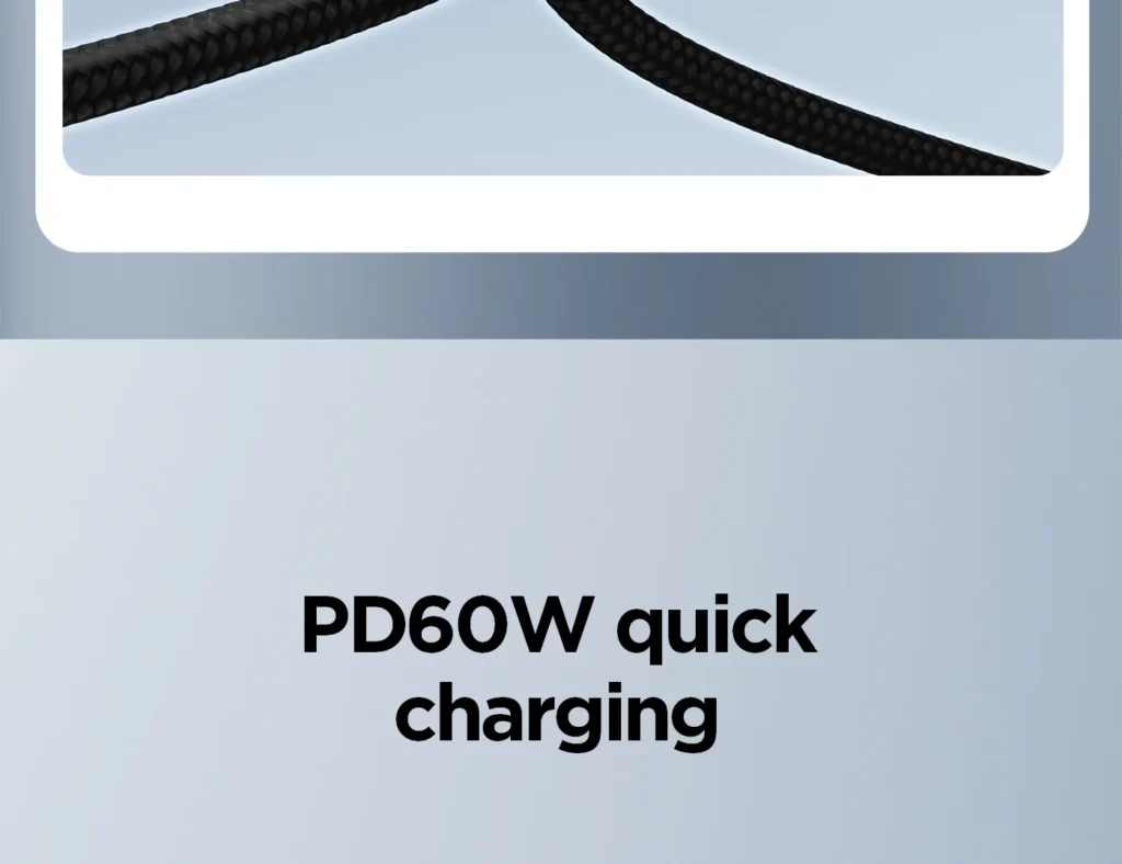 PISEN PRO C To C 60W Magnetic Braided Fast Charging Data Cable 1m CC FC22 1000 11