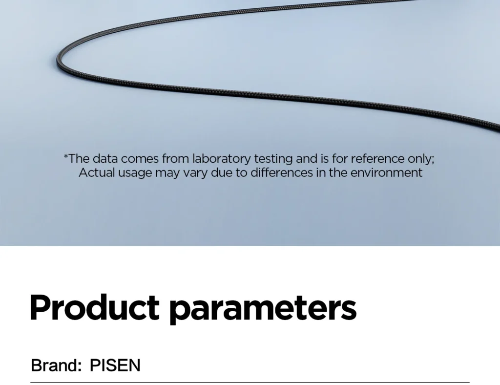 PISEN PRO C To C 60W Magnetic Braided Fast Charging Data Cable 1m CC FC22 1000 15