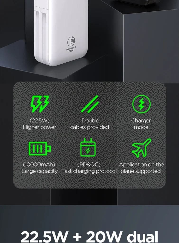 PISEN QUICK Dual Built-in Cable 22 02