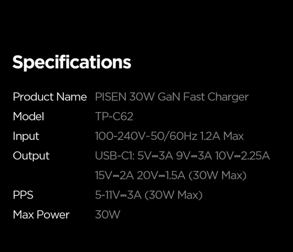 TP C62 Details Page 30W US Standard 21