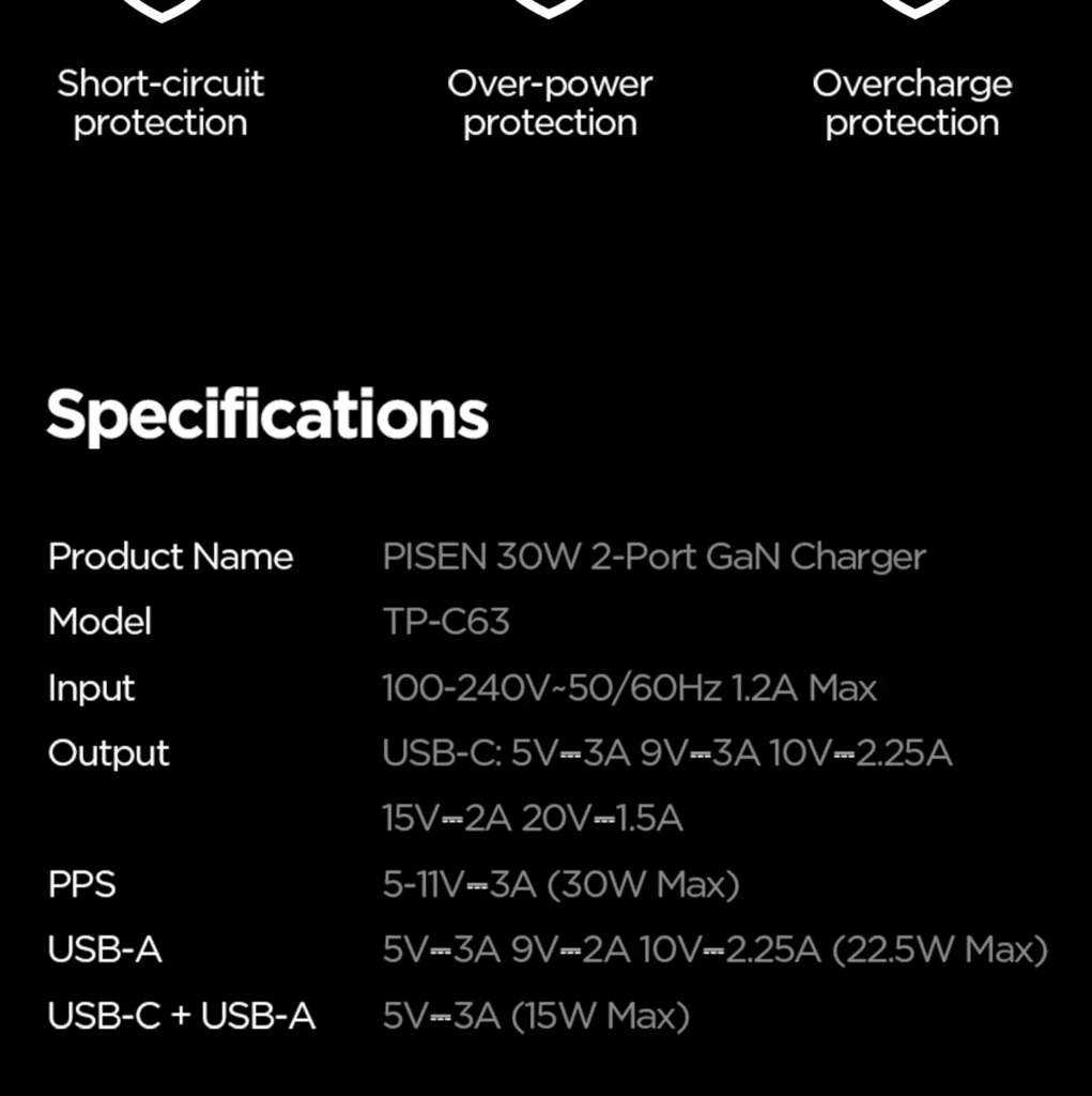 TP C63 Details Page 30W US Standard 18