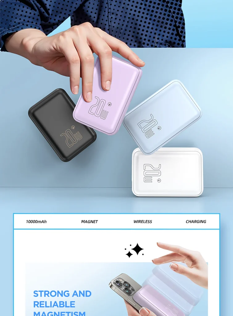 TP D111 PISEN QUICK 20W Magnetic Wireless Fast Charging Power Bank 10000   Overseas 02