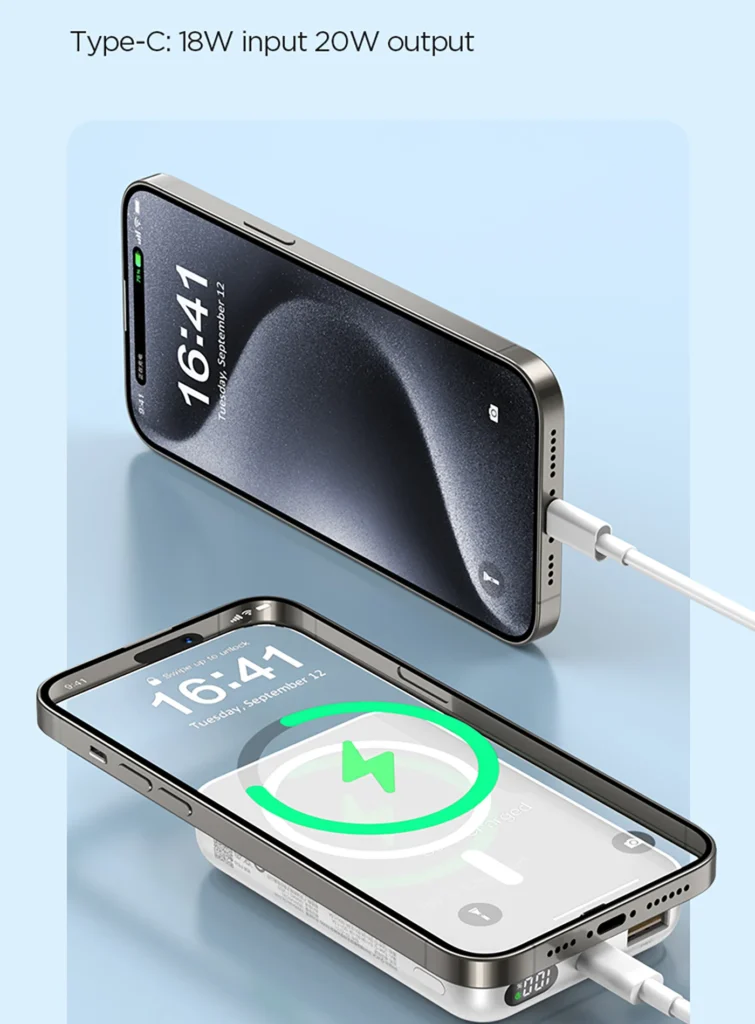 TP D111 PISEN QUICK 20W Magnetic Wireless Fast Charging Power Bank 10000   Overseas 04
