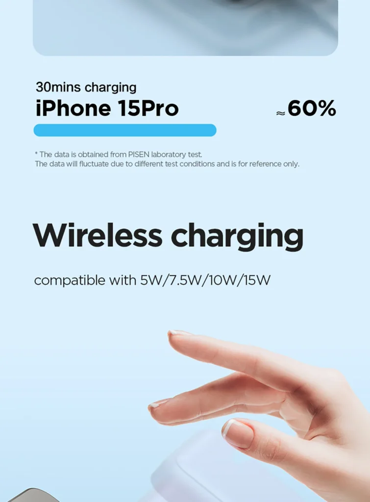 TP D111 PISEN QUICK 20W Magnetic Wireless Fast Charging Power Bank 10000 Overseas 05