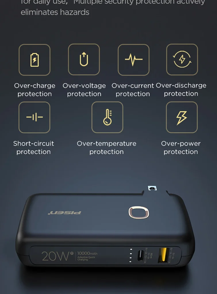 TS D308 PISEN QUICK 2-in-1 Fast Charging Power Bank PD20W 10000 International Version 06