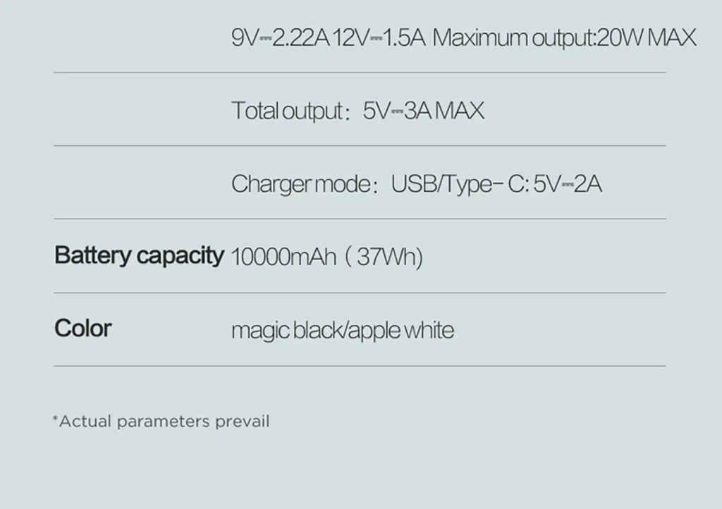 TS D308 PISEN QUICK 2-in-1 Fast Charging Power Bank PD20W 10000 International Version 09