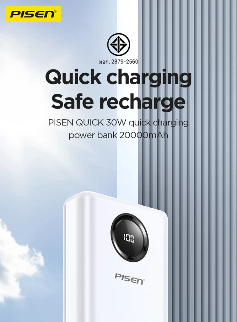 TS D337 PISEN QUICK 30W Fast Charging Power Bank 20000 Overseas 01