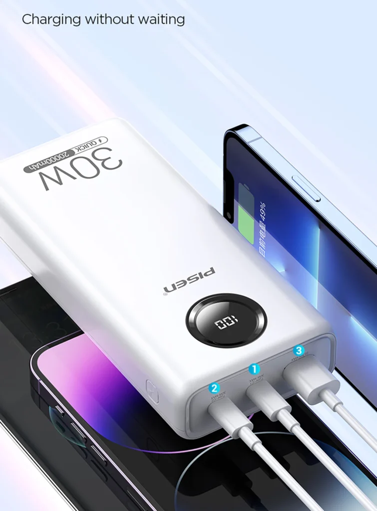 TS D337 PISEN QUICK 30W Fast Charging Power Bank 20000 Overseas 05