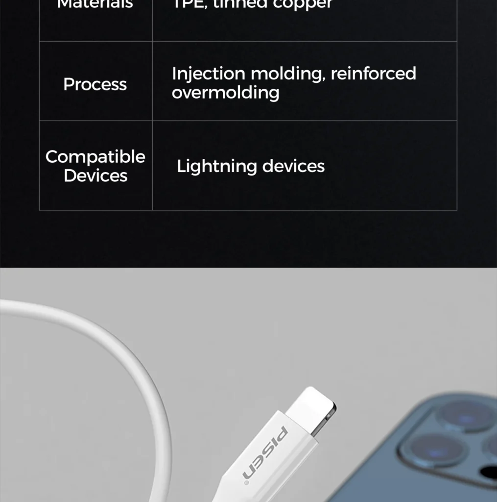 CL PD01 20210309 PISEN QUICK Type C To Lightning 3A Data Cable 1 19