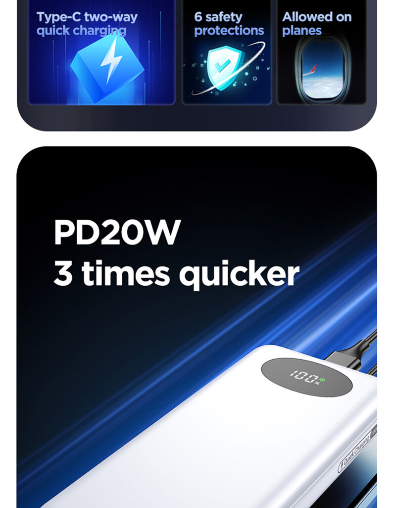Four Built-in Cable 20W Power Bank (Oval Lens Version) TS D342 TS D344 Overseas 03