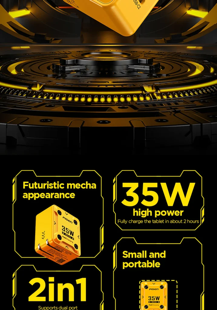 PD35W Mecha Dual-Port Charger 2C (TS C186) US Version 02