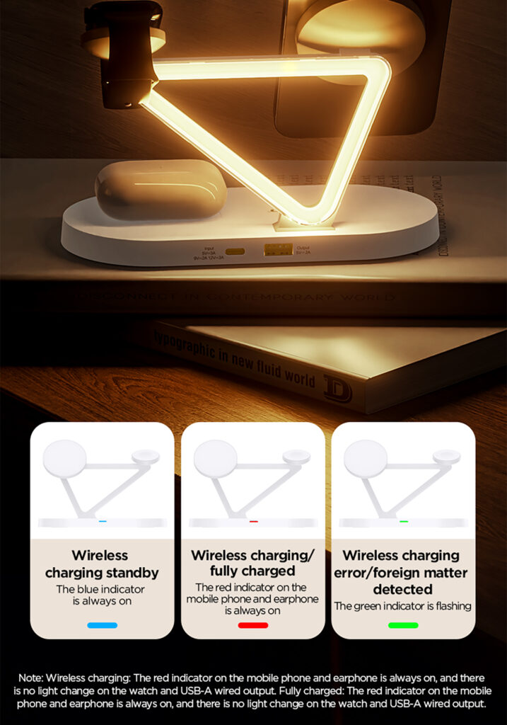 TP C24 (International Version) Pisen 3-in-1 Wireless Charging Stand (Night Light Model) 06