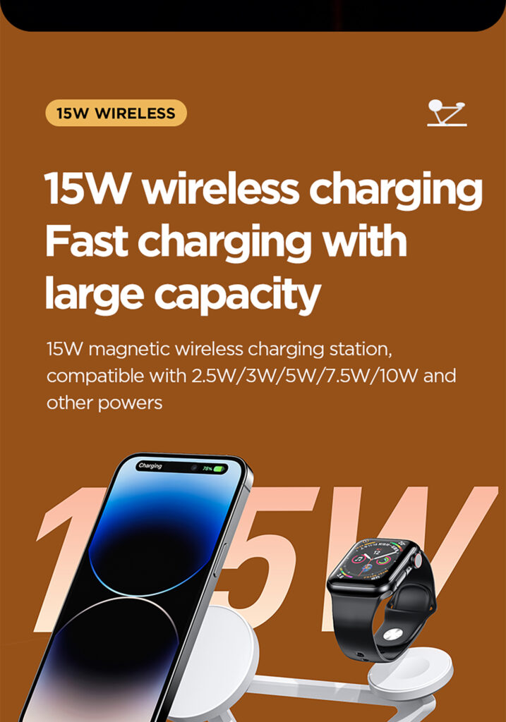 TP C24 (International Version) Pisen 3-in-1 Wireless Charging Stand (Night Light Model) 07