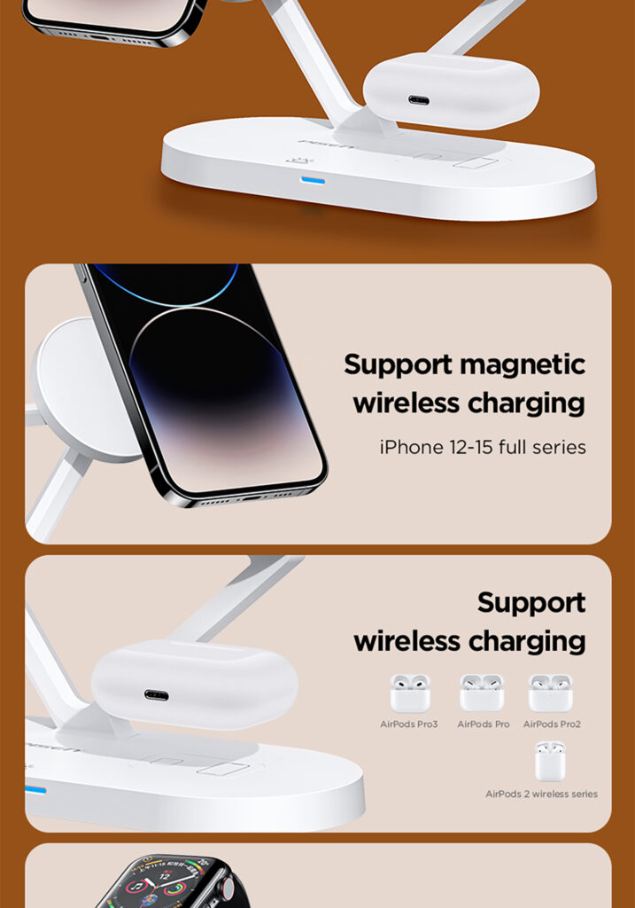 TP C24 (International Version) Pisen 3-in-1 Wireless Charging Stand (Night Light Model) 08