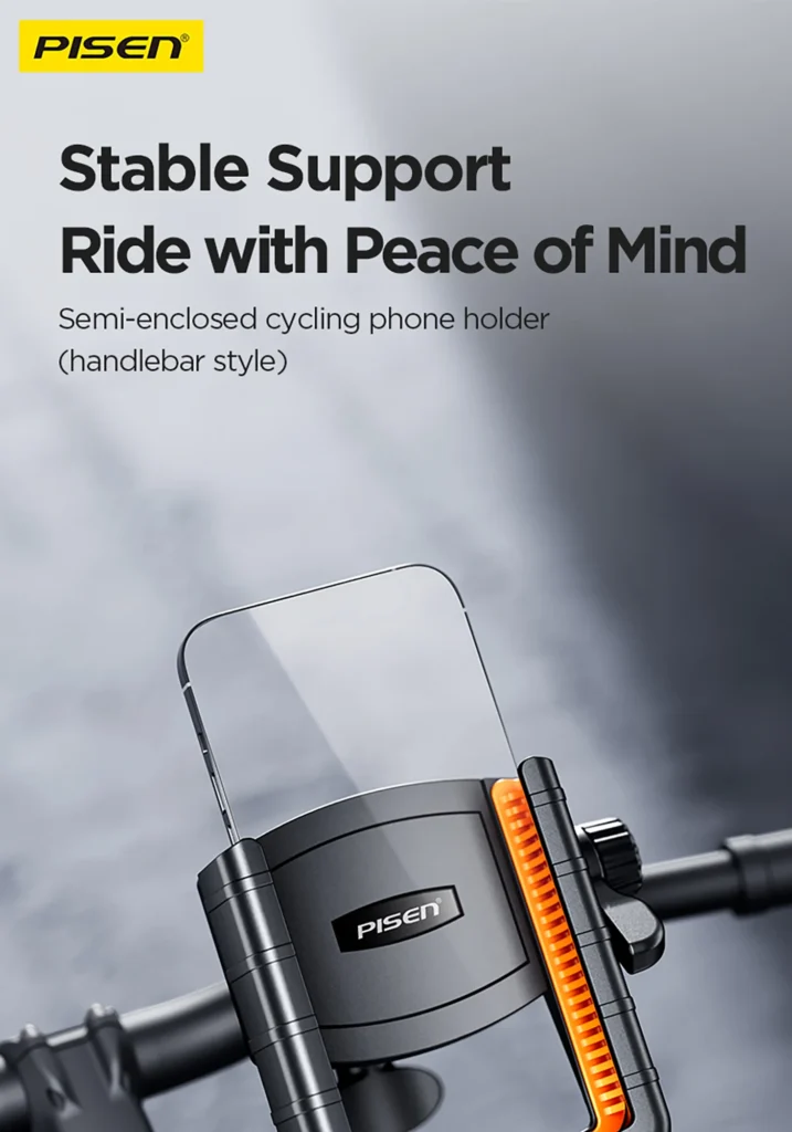 TP ZJ01 PISEN Semi-Enclosed Bike Phone Mount (Handlebar Version)(International Edition) 01