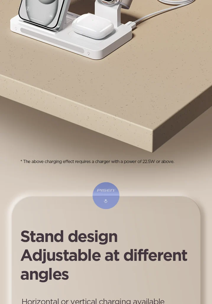 XY C56 Three-in-One Folding Wireless Charger Overseas 04