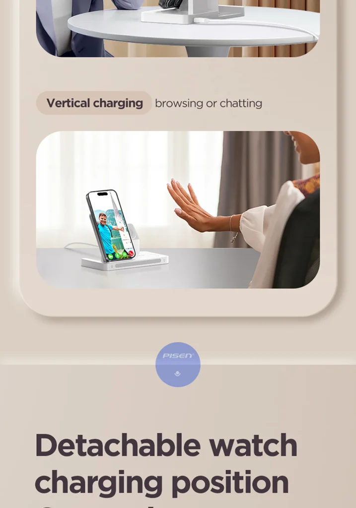 XY C56 Three-in-One Folding Wireless Charger Overseas 06
