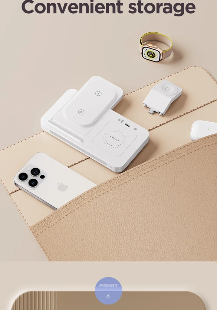 XY C56 Three-in-One Folding Wireless Charger Overseas 07