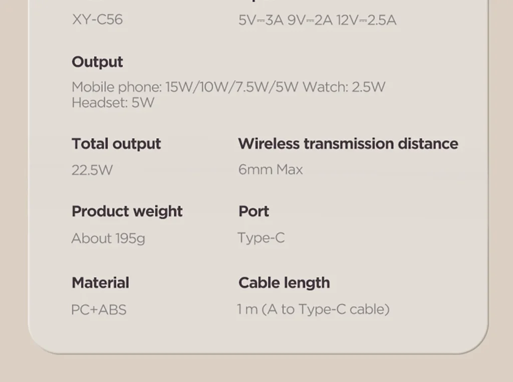 XY C56 Three-in-One Folding Wireless Charger Overseas 13