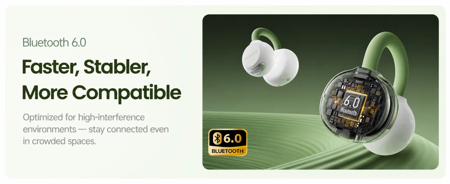 PISEN EHB-TW2 clip-on earbuds - wireless chip illustration
