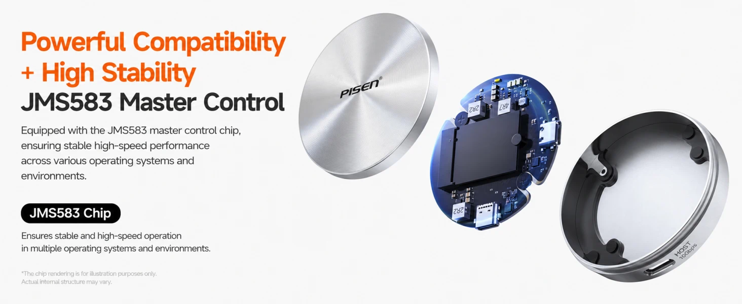PISEN TP-CM01 M.2 drive enclosure - controller board exploded diagram