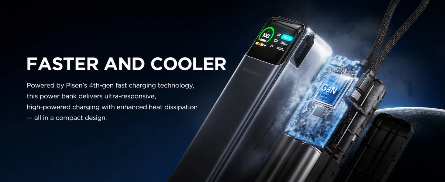 PISEN TP-D106 power bank - power bank temperature feature diagram