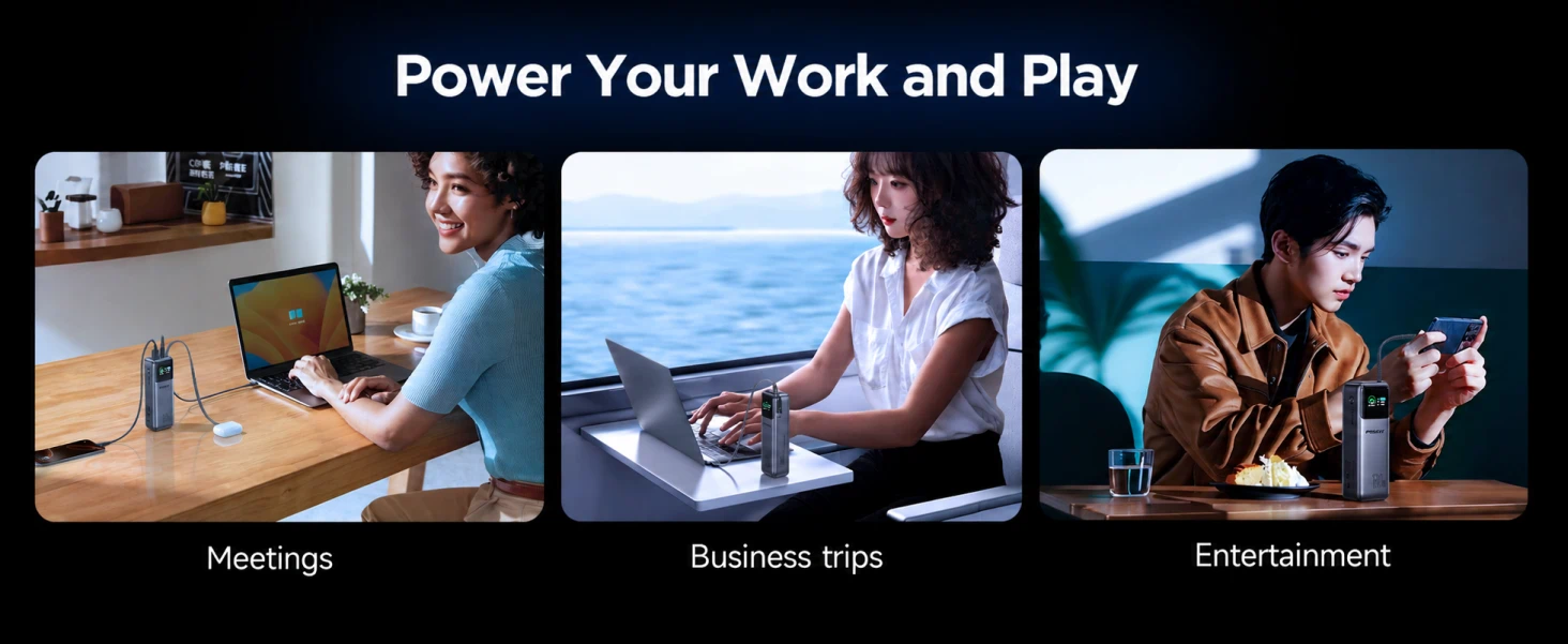 PISEN TP-D107 power bank - work and gaming-use examples
